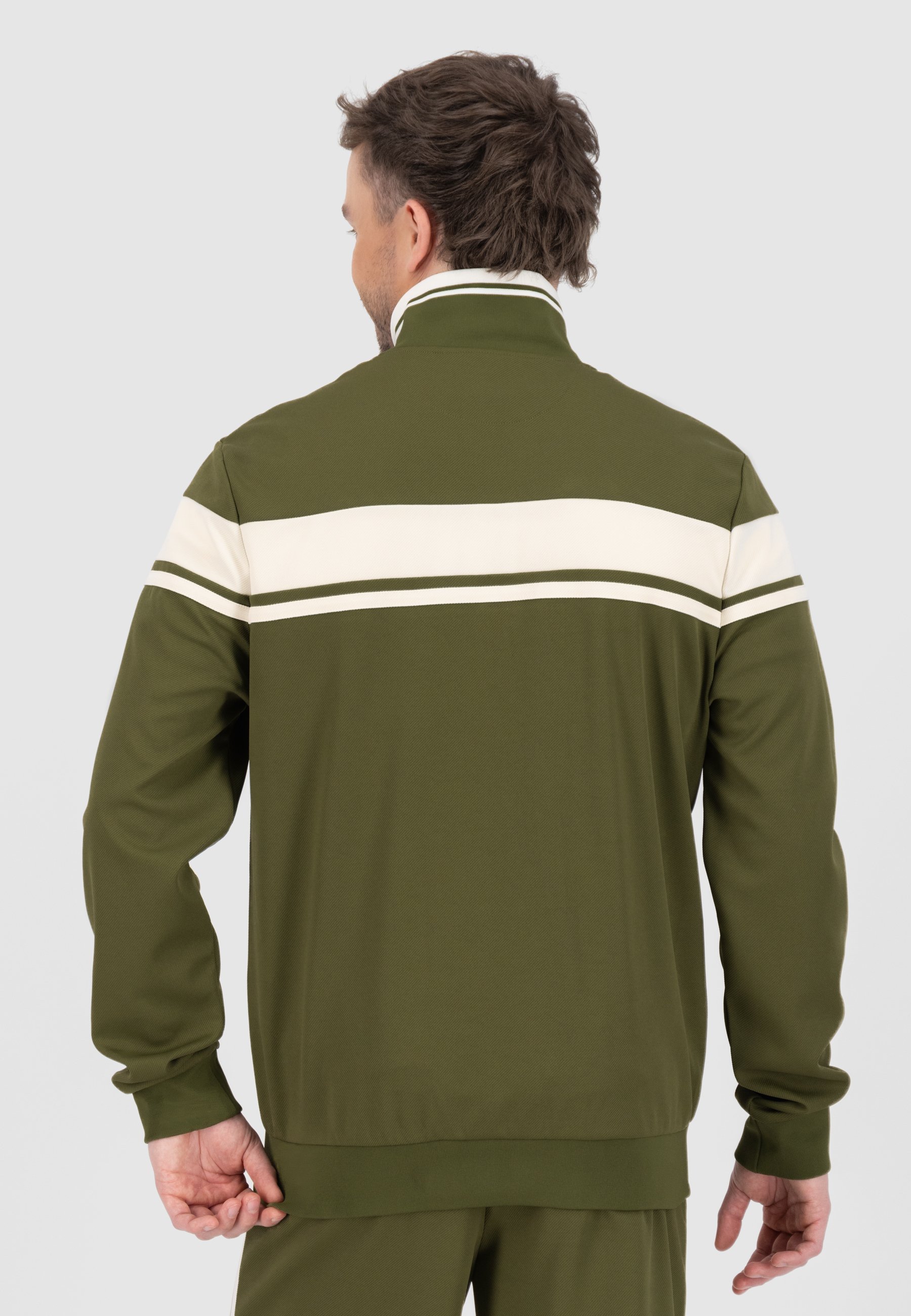 Sergio Tacchini DAMARINDO TRACKTOP - Sweatshirt met rits - veenmos/gardenia