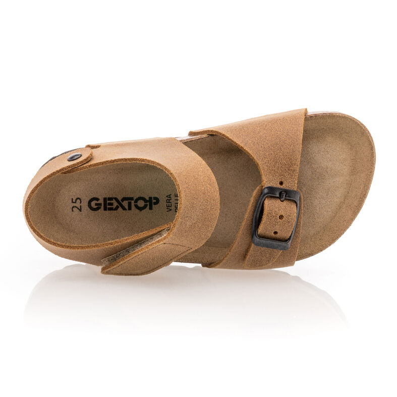 Sandalias marrones para niño / Zapatos de punta abierta