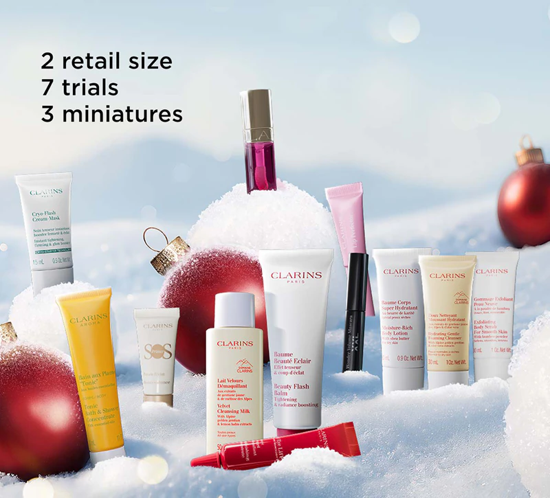 Clarins adventskalender 12 voor de feestdagen