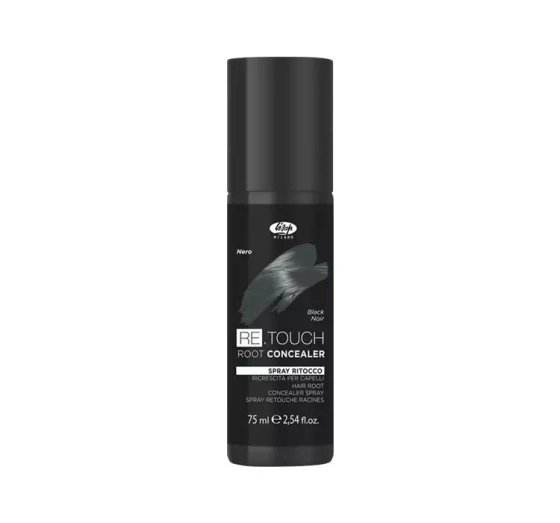 Lisap Milano Retouch Root Concealer spray koloryzujący Black 75ml