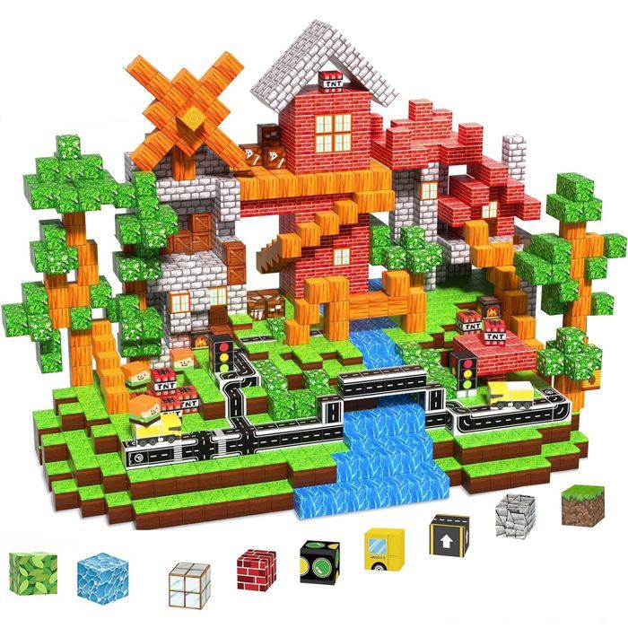 Blocs de construction magnétiques - BLEOSAN - Blocs 100 pièces - 25x25x25 mm - Sac de rangement - Non toxique