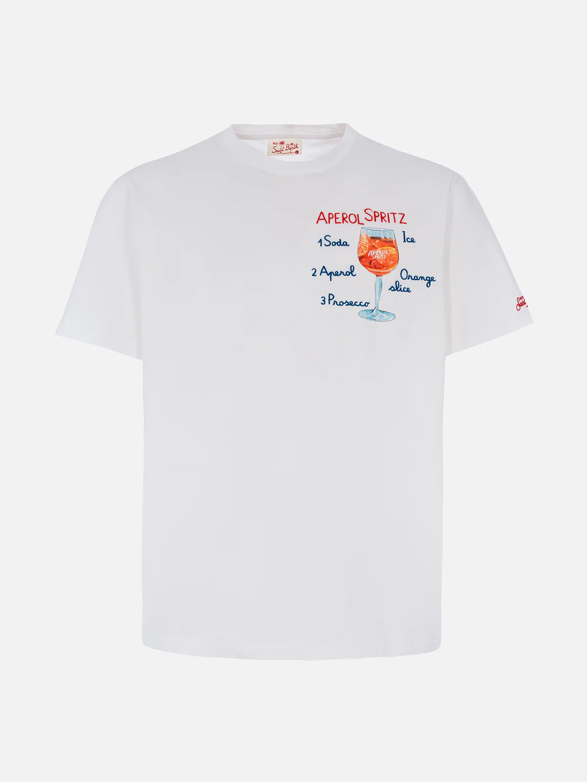 T-shirt da uomo in cotone con stampa e ricamo Aperol spritz | EDIZIONE