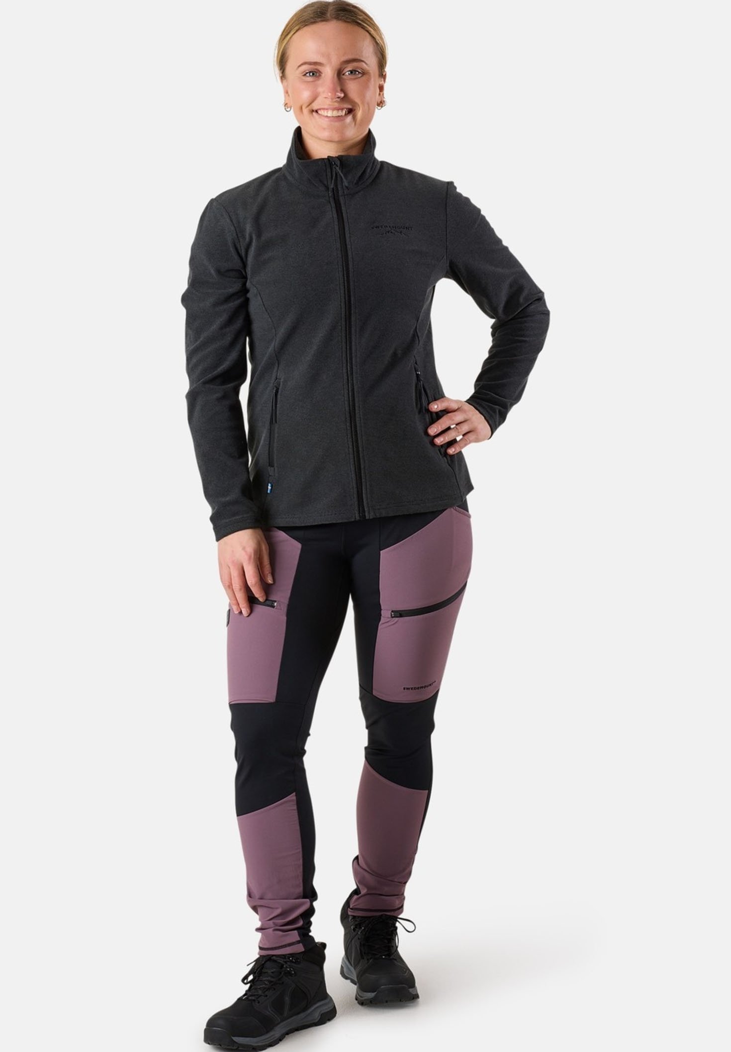 Swedemount TRONDHEIM TREKKING - Leggings - donkerpaars zwart
