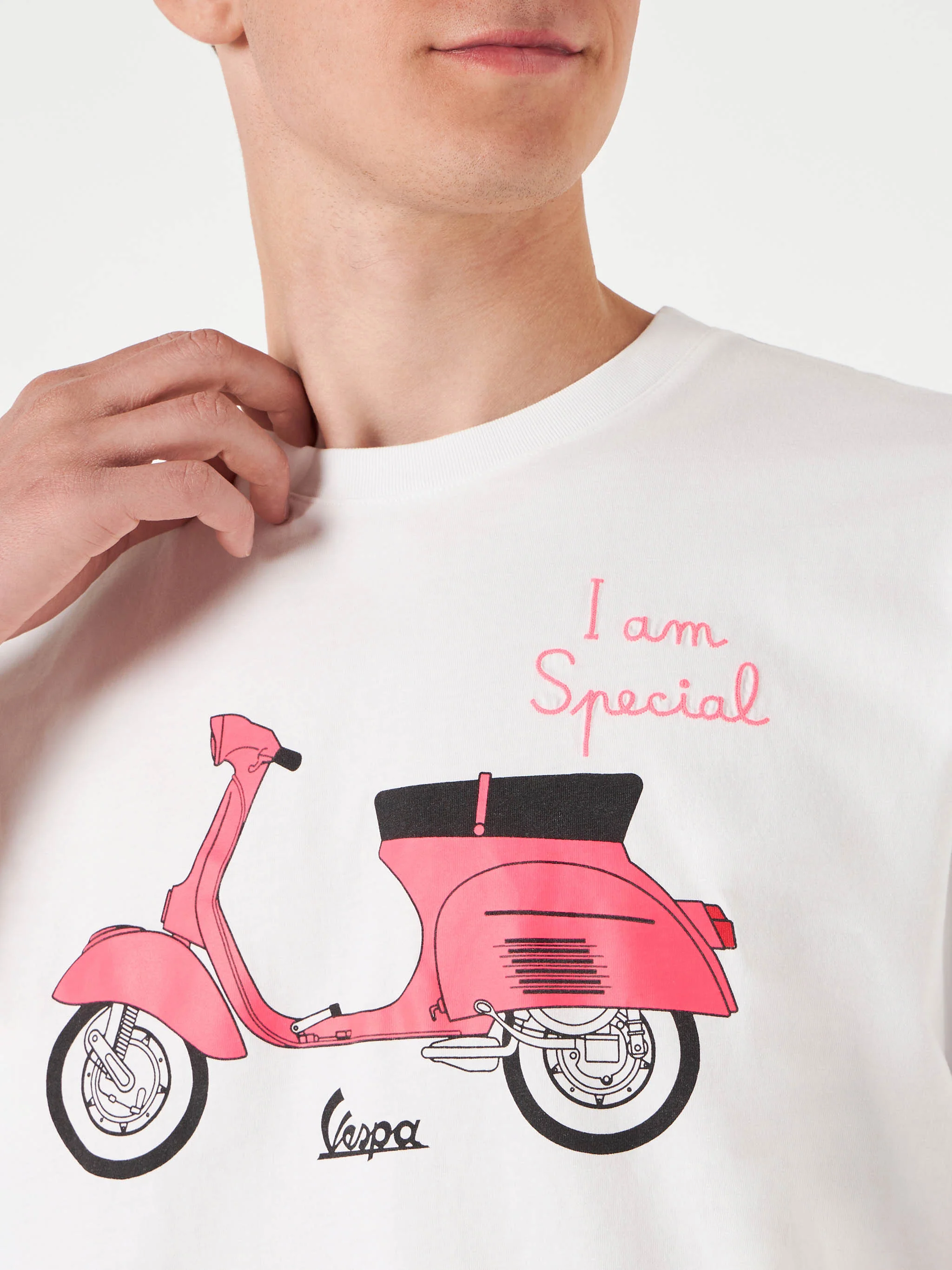 T-shirt homme en coton imprimé Vespa | ÉDITION SPÉCIALE VESPA®