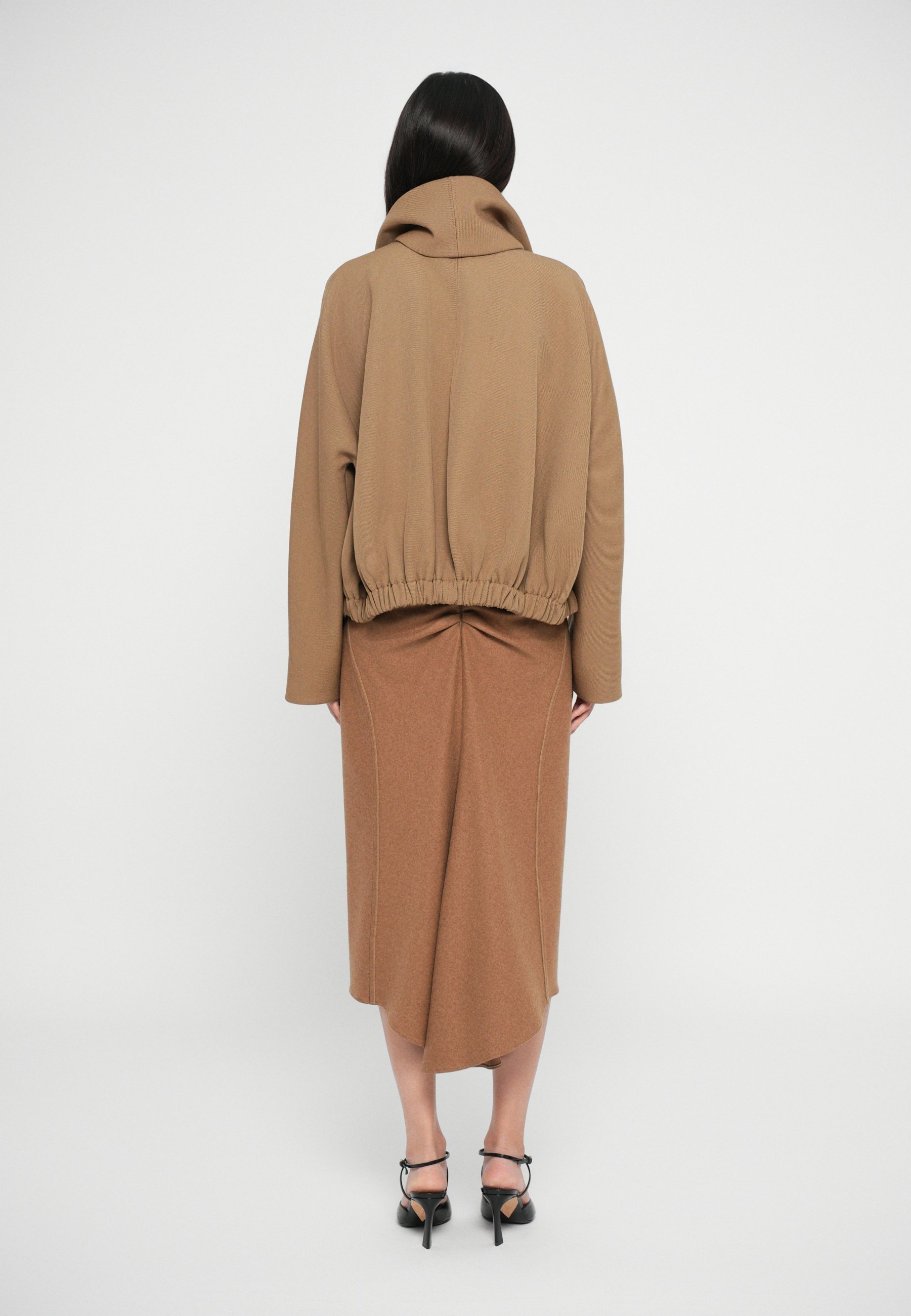 Victoria Beckham oversized coltrui - Lichte jas - donker camel
