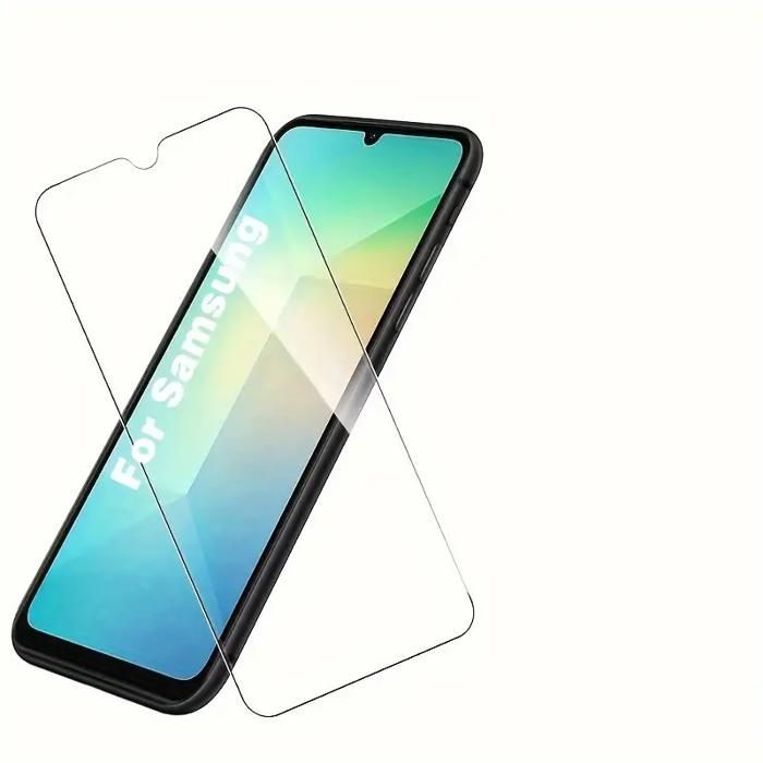 Paquete de 2 protectores de pantalla de vidrio templado para SAMSUNG GALAXY A06. Transparentes - Resistentes a los arañazos - Ultra resistentes (dureza 9H).