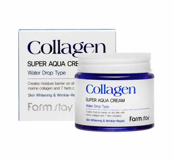 Farmstay Collagen Water Drop nawilżający krem do twarzy z kolagenem 80 ml