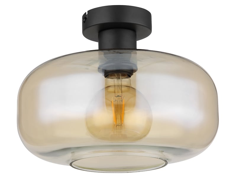 Lampa sufitowa Momax Zirlop szklana czarna