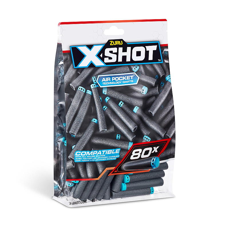 X-Shot dartpijlen, verpakking van 80 stuks, X-shot