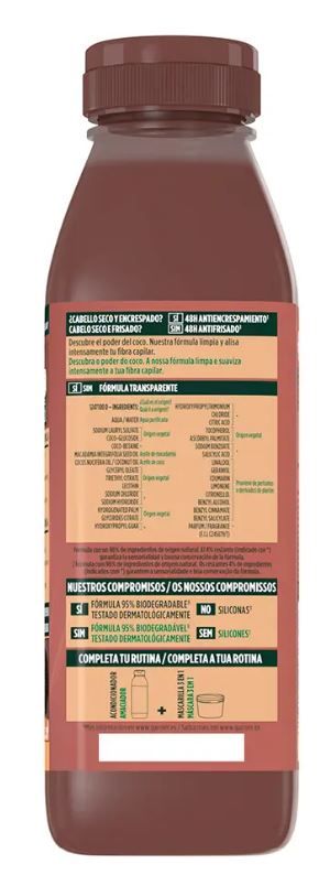 Fructis Hair Food šampon za zaglađivanje kose s kokosom Šamponi