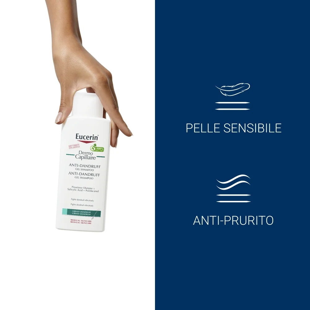 EUCERIN Eucerin DermoCapillaire šampon gel protiv prhuti 250 ml protiv masne prhuti