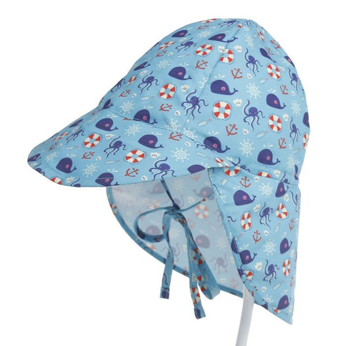 Sombrero de sol FUNMOON para niños de 0 a 5 años, con orejeras, protección UV para la playa y exteriores - 188031