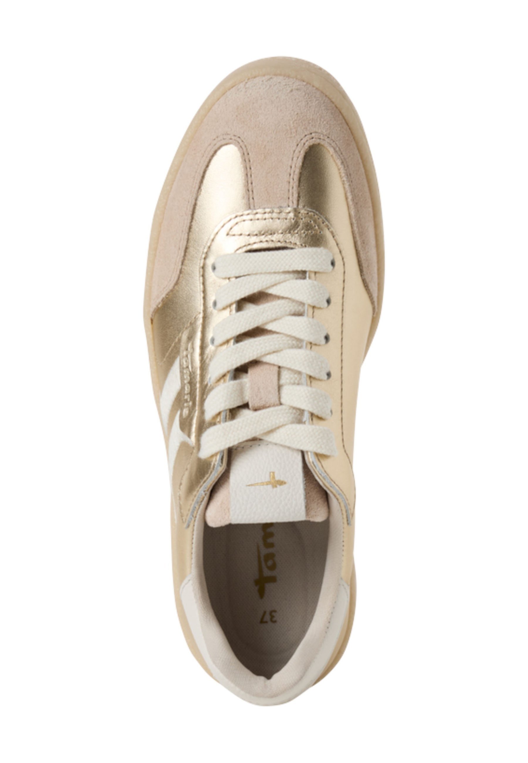 Tamaris sneakers - lichtgouden kam