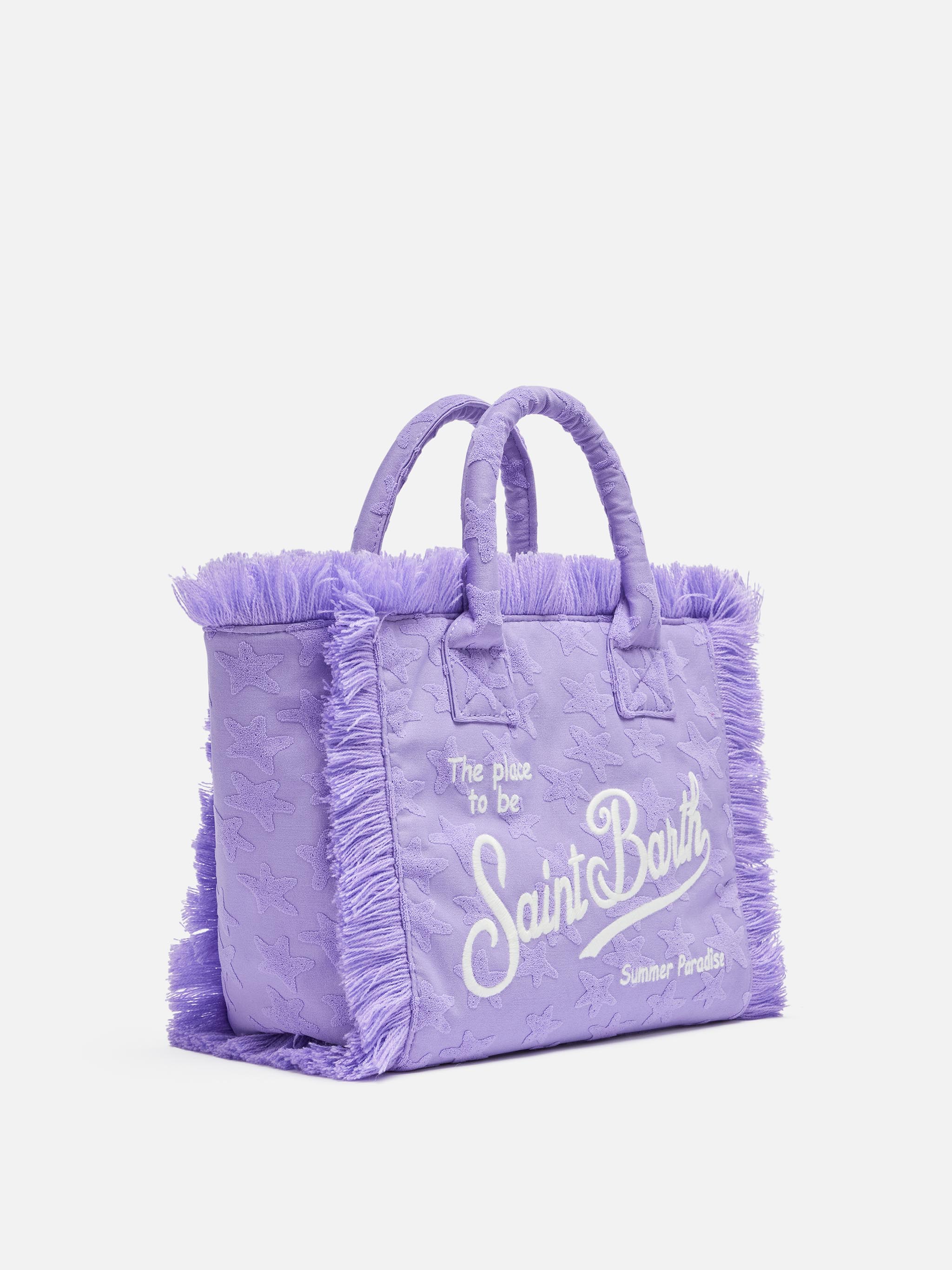 Bolso Colette de esponja lila con estrellas en relieve