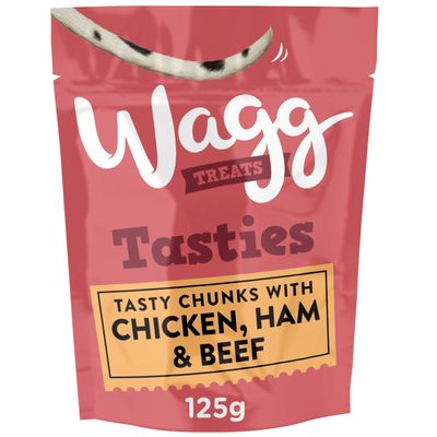 Wagg Tasties Lækre stykker med kylling, skinke og oksekød