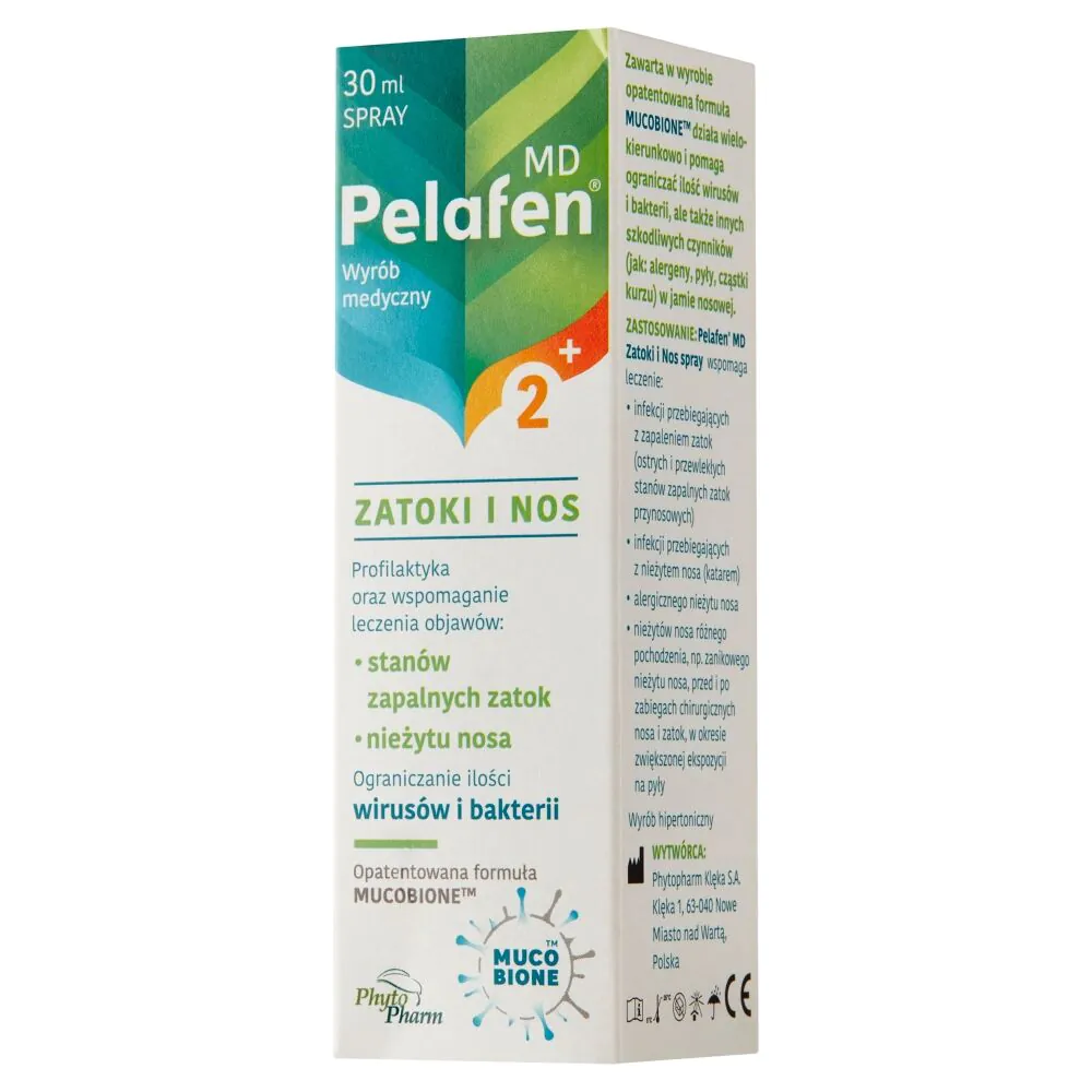 Pelafen MD Zatoki i Nos, Spray do nosa dla dzieci powyżej 2. roku życia i dorosłych
