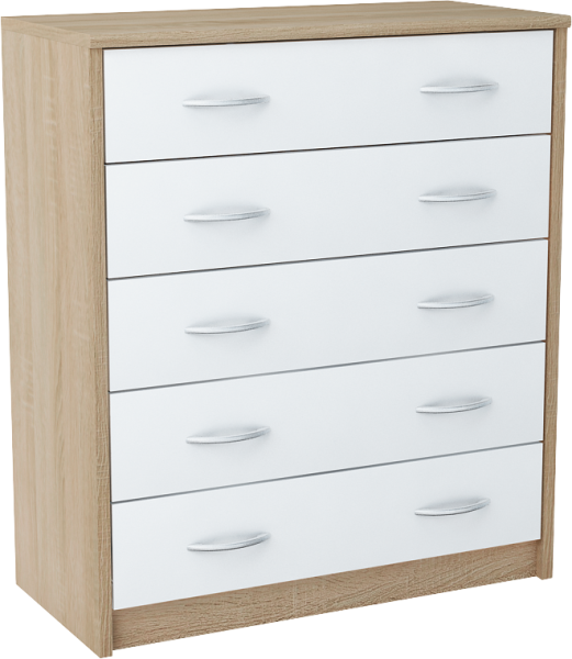 Komoda K018 Dąb Sonoma-Biały 85x74x35 cm Bestseller