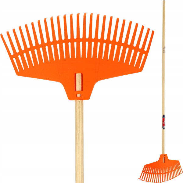 Grabie z Drewnianym Trzonkiem Do Liści Trawy 160cm
