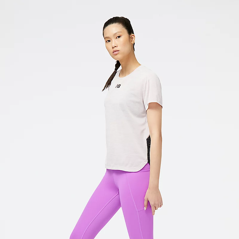 Impact Run T-shirt met korte mouwen voor dames – STEENROZE HEATHER