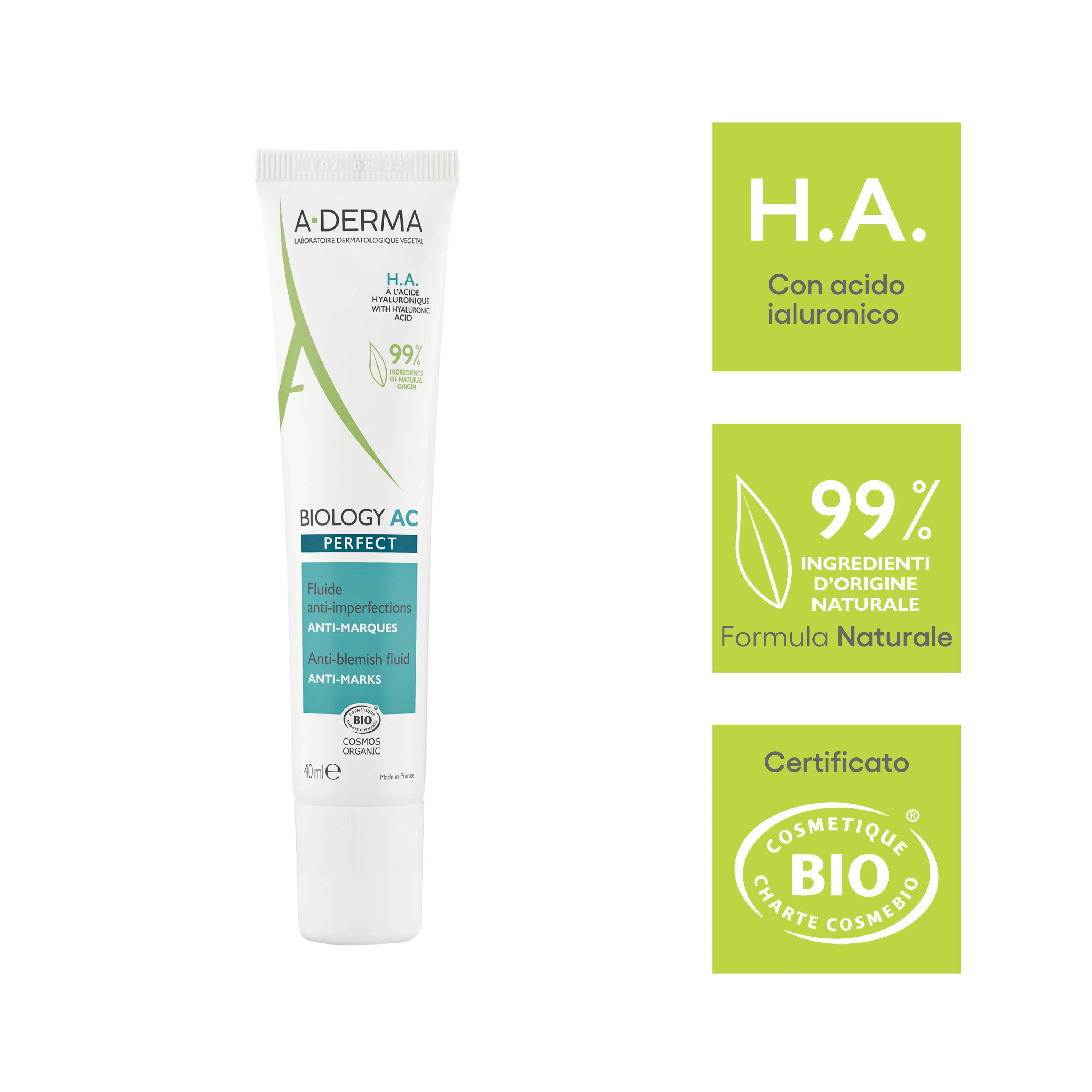 Biology AC PERFECT Fluido Anti-Imperfezioni - Fluido viso antimperfezioni, Fluido viso primi segni