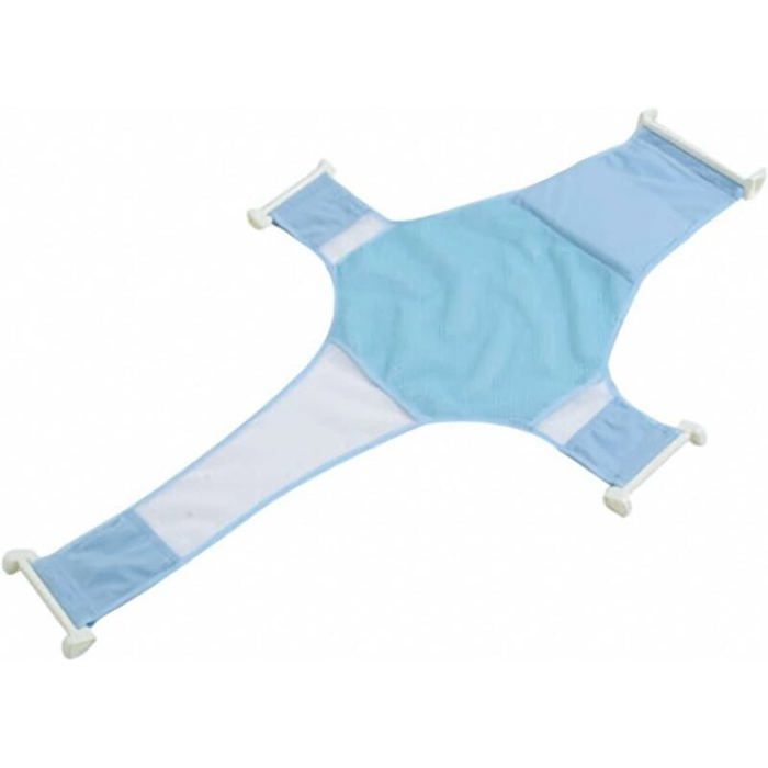 Cómodo asiento de baño de malla para bebés, hamaca de baño plegable y ajustable para bebés de 0 a 12 meses.