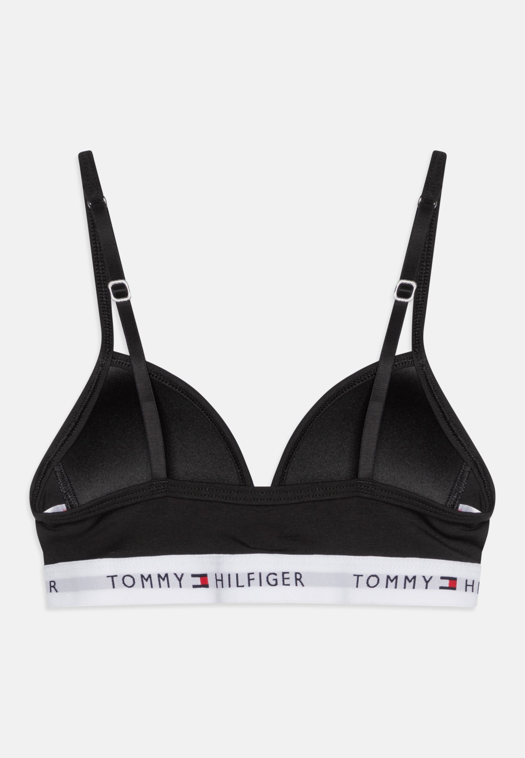 Tommy Hilfiger driehoekige bh met vaste voorgevormde cups - Triangle bh - zwart