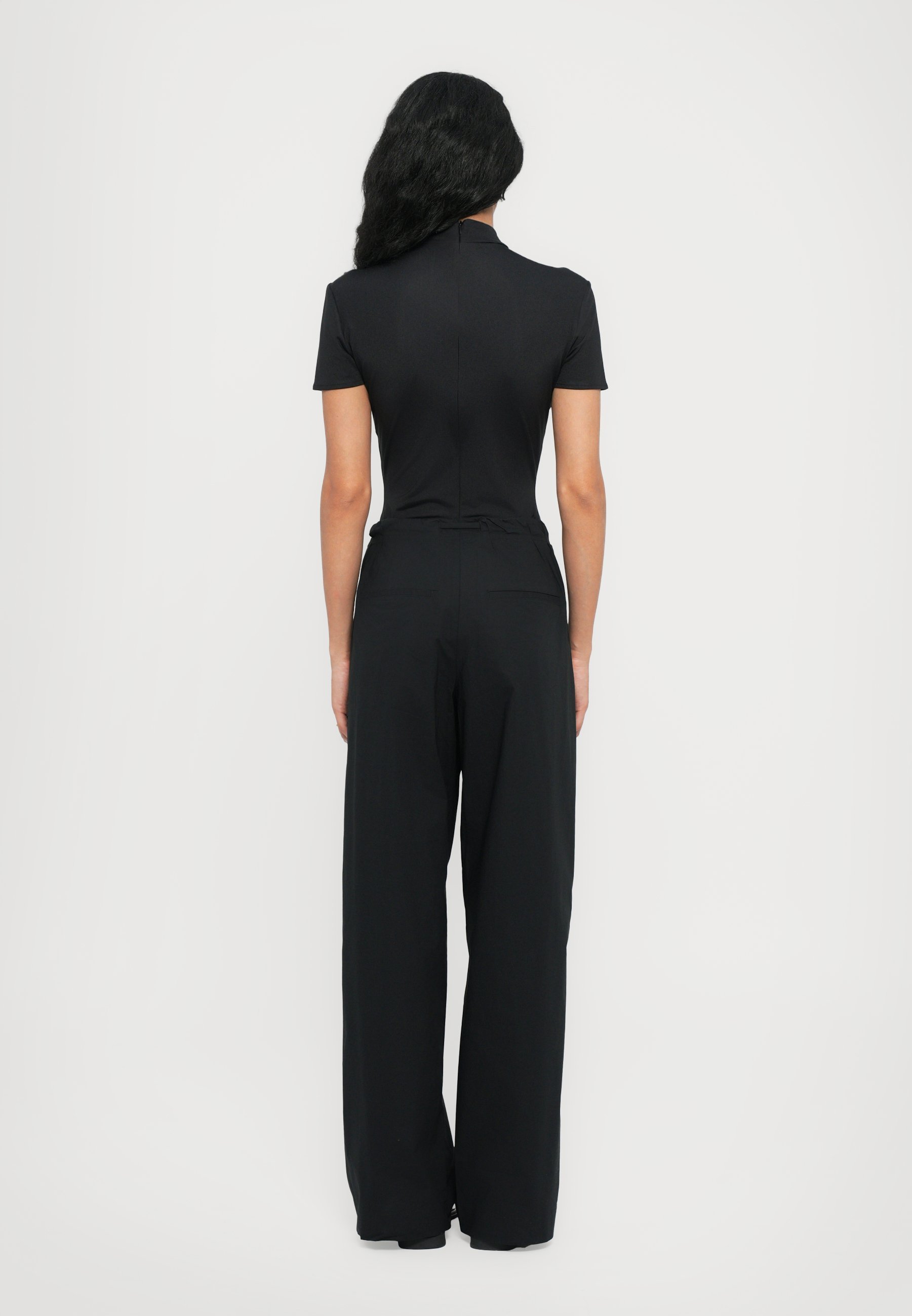 David Koma KRÁTKE BODY S KAMIENKAMI A KOLIBRÍKOM - Tričko s potlačou - čierne/strieborné