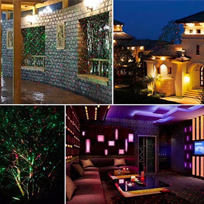 Projecteur laser LED - Noël - Effet ciel étoilé - Noir - Intérieur et extérieur - 50m2 de couverture