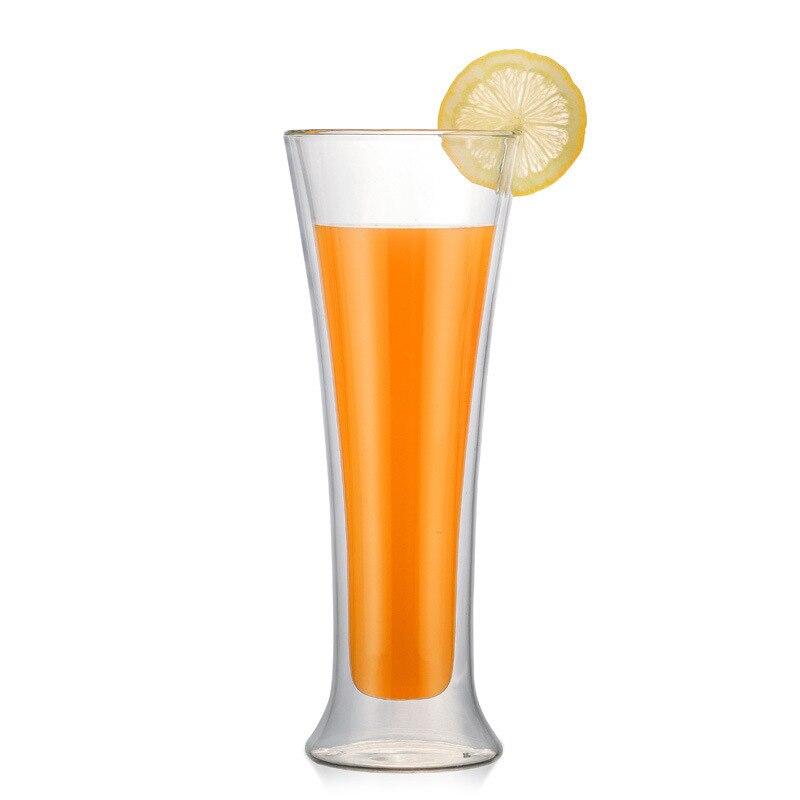 Verre à double paroi haut, verre NMD Caveira Vidro Glazen Goblet, verres à champagne pour cocktails et mariages