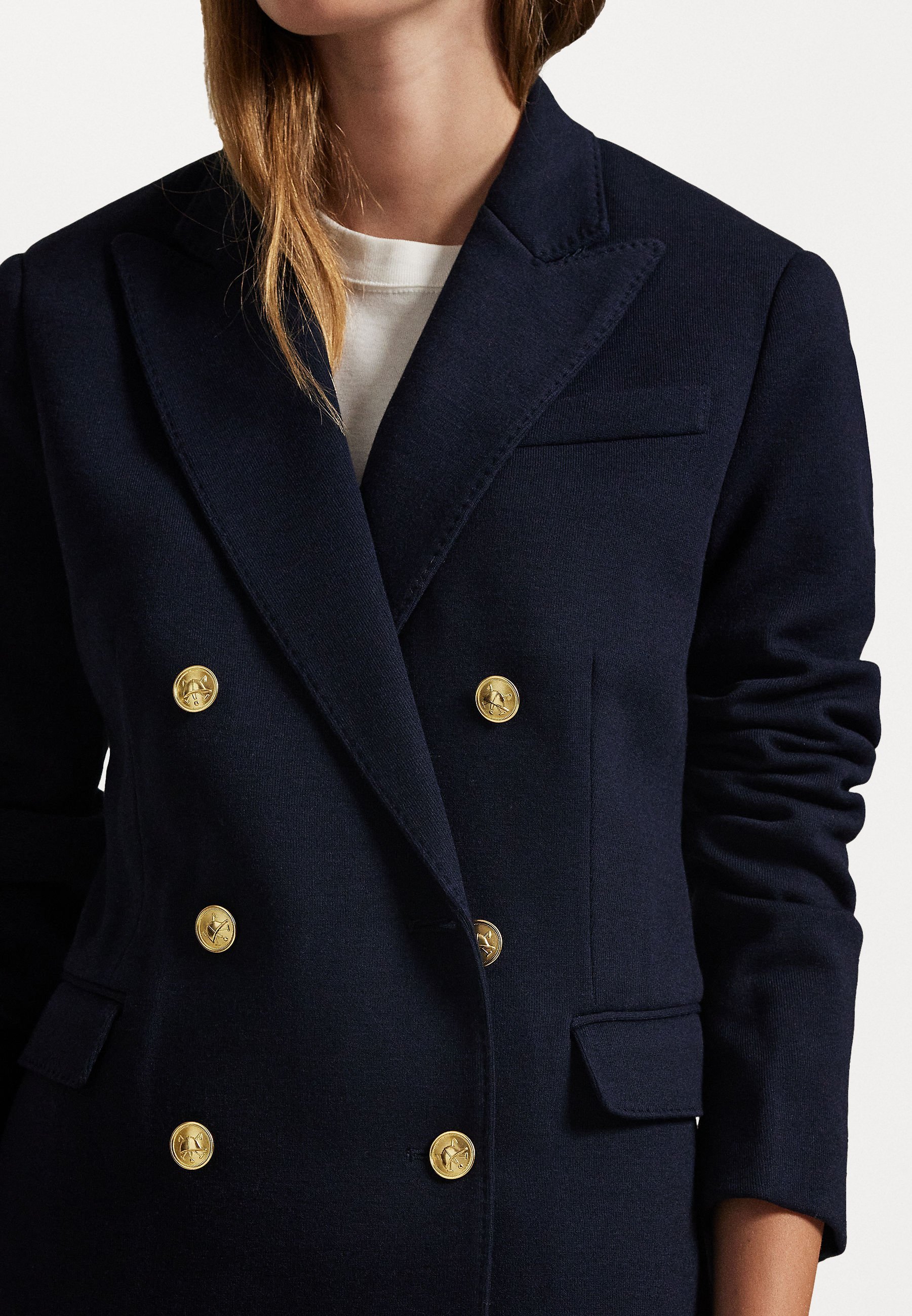 Polo Ralph Lauren DUBBELBREIDE GEBREIDE BLAZER - Blazer - Park Avenue Navy