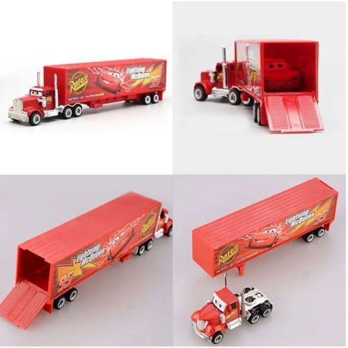 Mack Cars Truck with 6 Disney Pixar Metal Cars - Lightning McQueen and Friends Playset