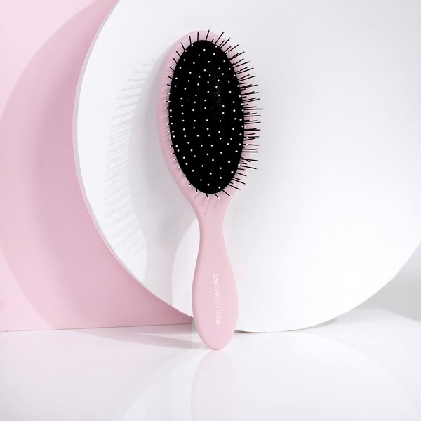 Brushworks Profesjonell Oval Utflokingsbørste - Rosa