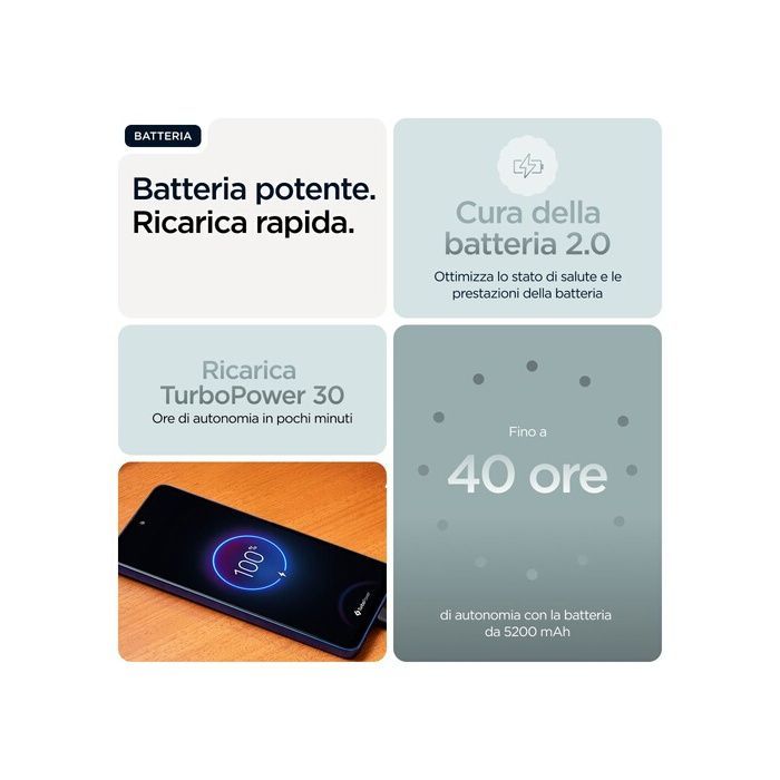 Smartphone - MOTOROLA - MOTO G56 - 6,72'' FHD+ - 256 Go - 5G Double SIM - Gris ciel