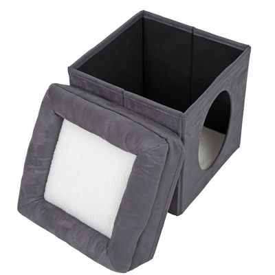 Zusammenklappbarer Würfel-Katzenbau