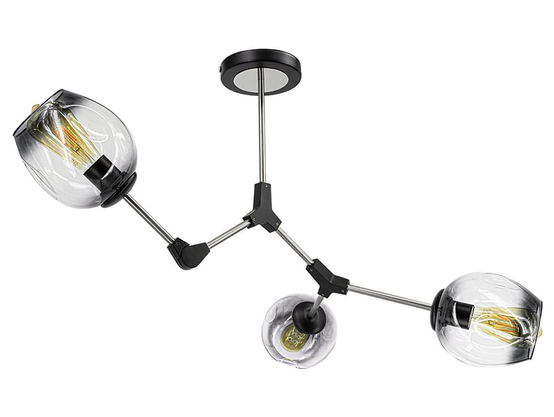 Lampa sufitowa Boston 3-punktowa metalowa czarna