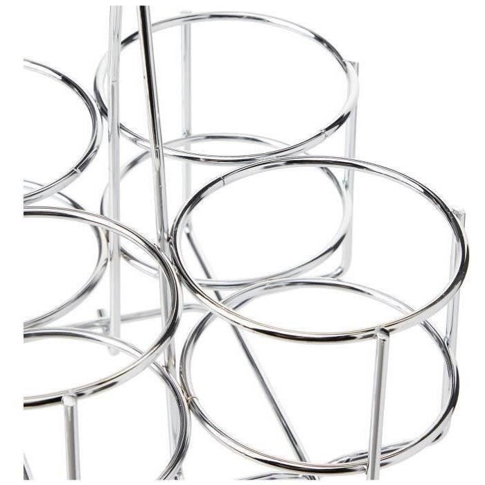 Porte-bouteilles Loop - 31x21x31 cm - chromé