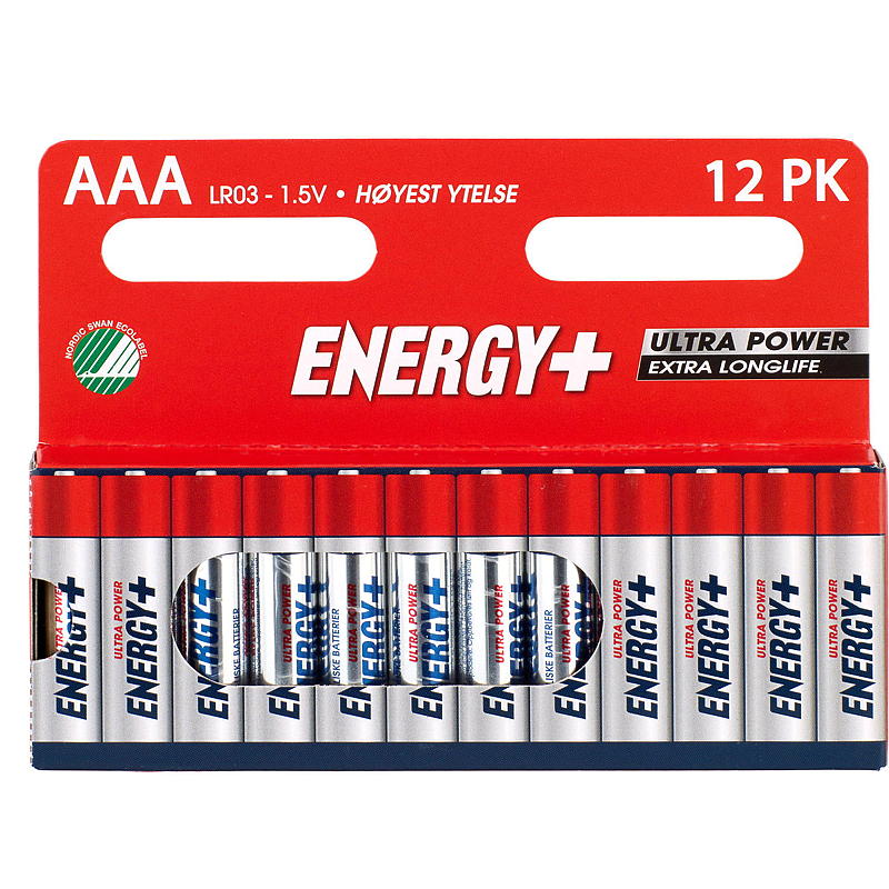 Batteria Energy AAA confezione da 12, ultra potente, Energy