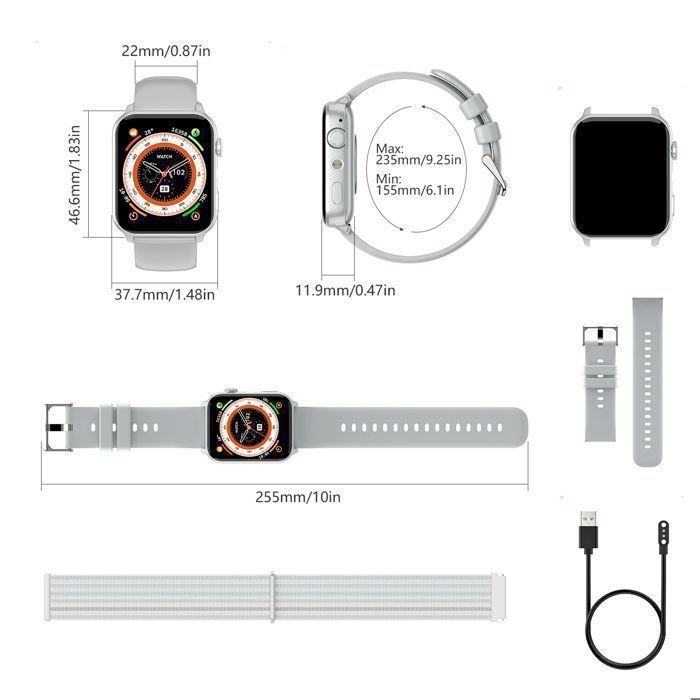 Smartwatch Blackview R30MAX per uomo e donna, tracker di attività da 1,91