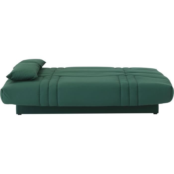 3-seater click-clack sofa bed - Forest Green fabric - W 190 x D 92 cm - DREAM - Contemporary Style