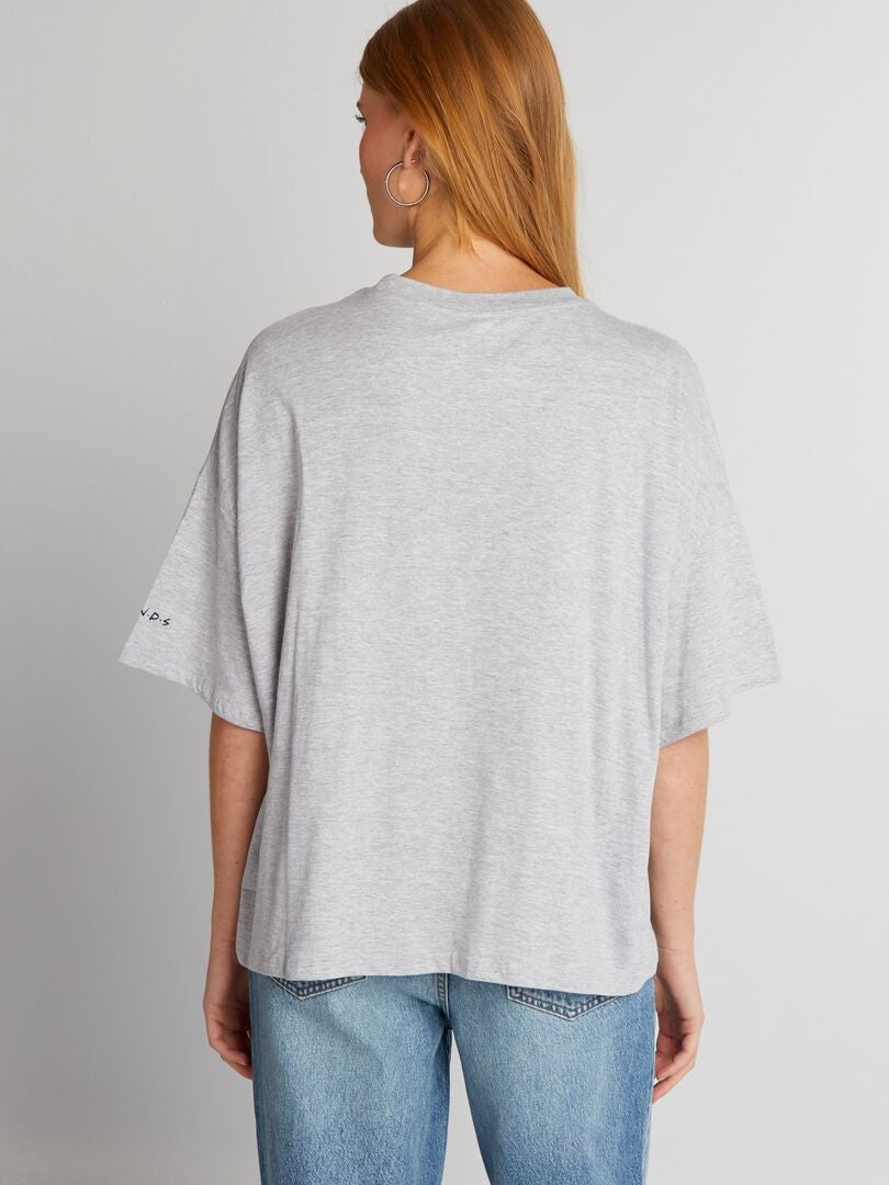 'Friends' oversized jersey t-shirt - GRIJS