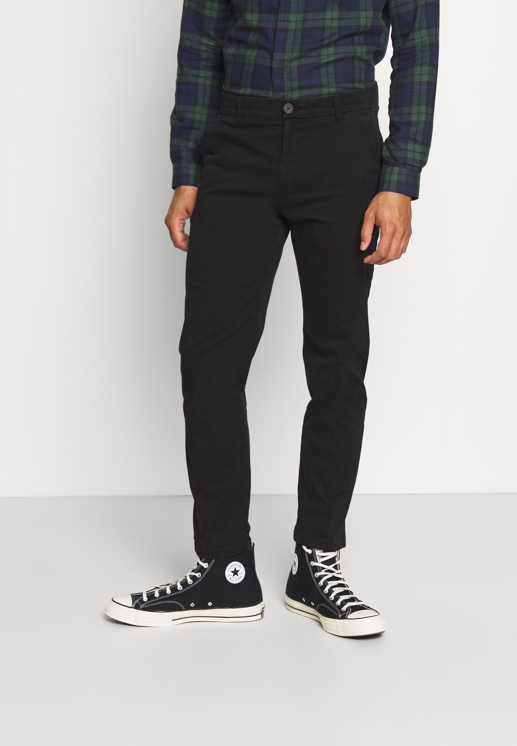KnowledgeCotton Apparel Chinos - schwarz