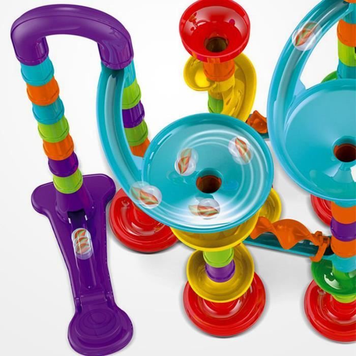 Circuits de Billes pour enfants, 113pcs Labyrinthe Billes Marble Run, Jouets de Construction Blocs, Jouet d'apprentissage STEM