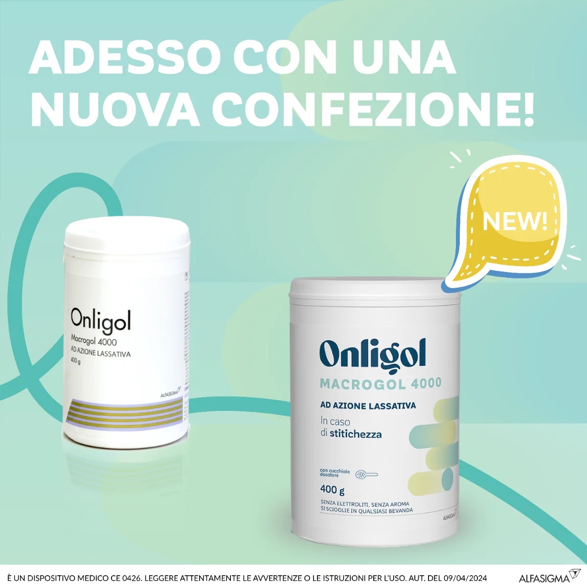 ONLIGOL en LAX KLISMA Poeder Onligol 400g Laxerende werking voor volwassenen