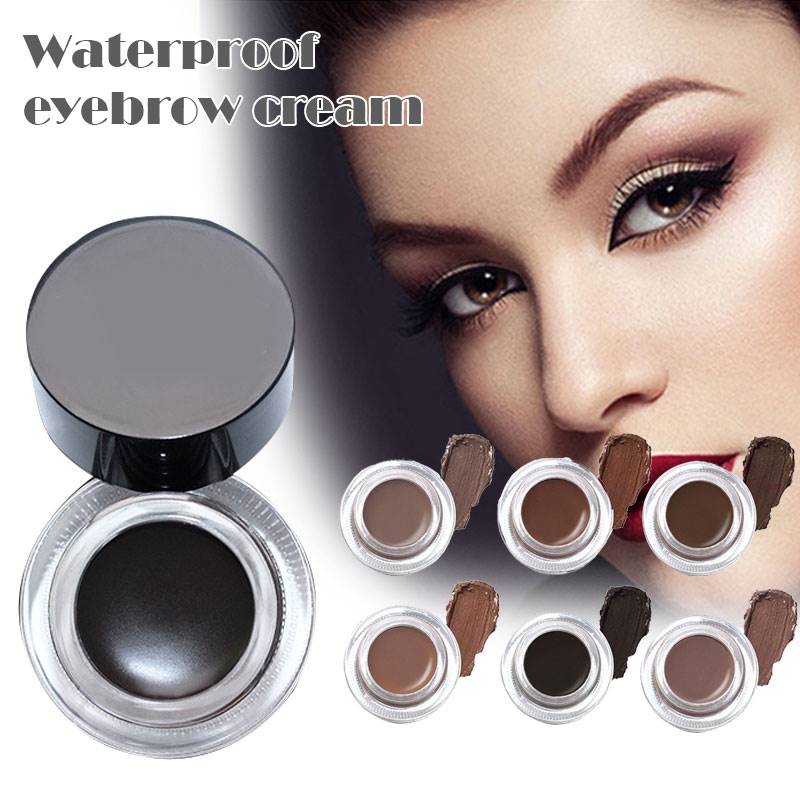 Pommade à sourcils et crème à sourcils avec pinceau, gel colorant longue tenue pour sourcils, rehausseurs de sourcils qui comblent et structurent MA