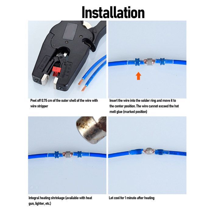 SURENHAP Solder Joint Wire Connectors Thermal Solder Wire Connector DIY Communication Connector