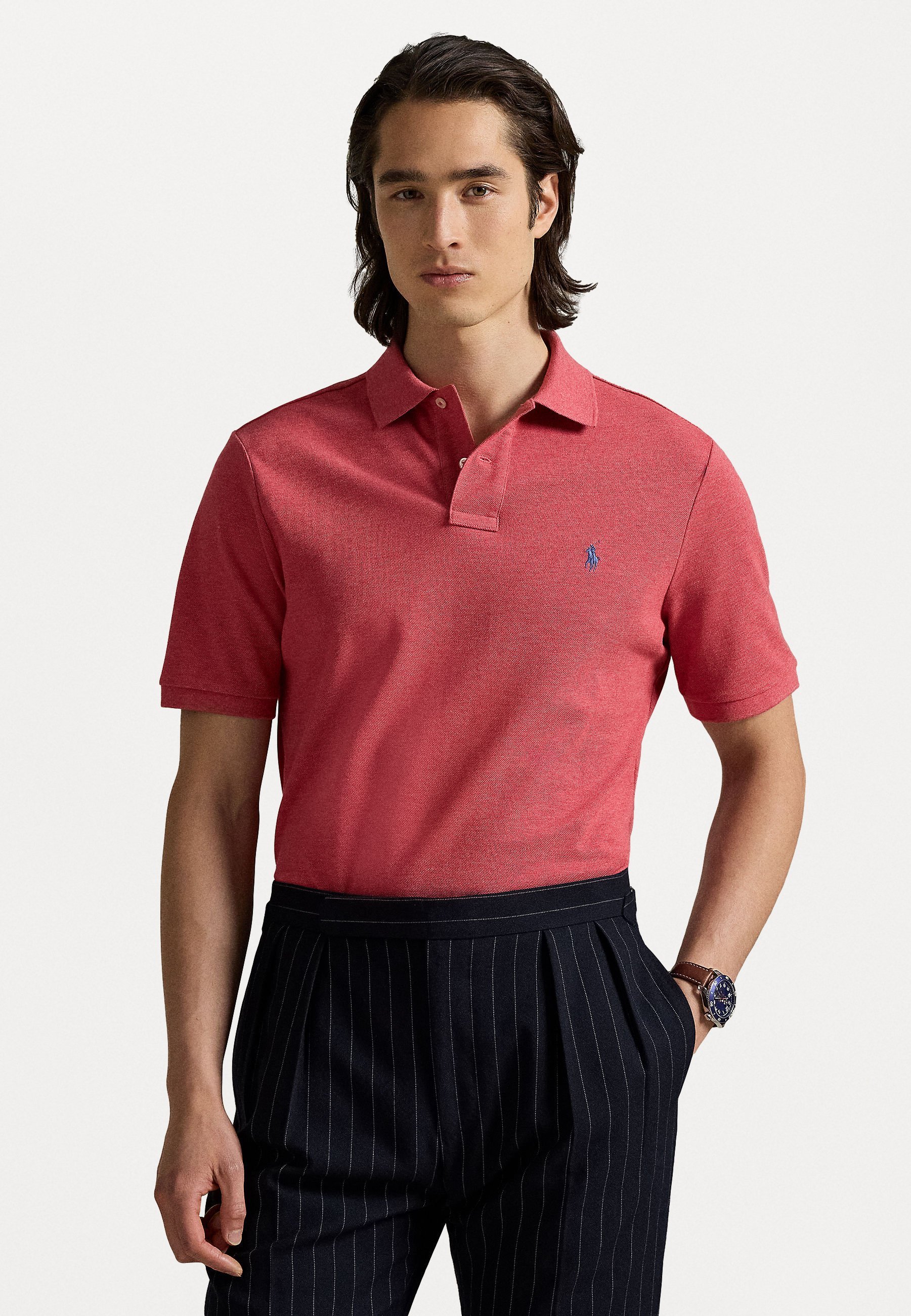 Polo Ralph Lauren LÜHIKESTE VARRUKATEGA T-SÄRK - SÄRK - tumepunane