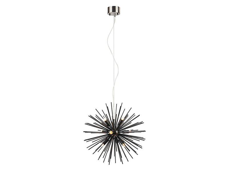 Lampa wisząca Soleil 9-punktowa metalowa czarna