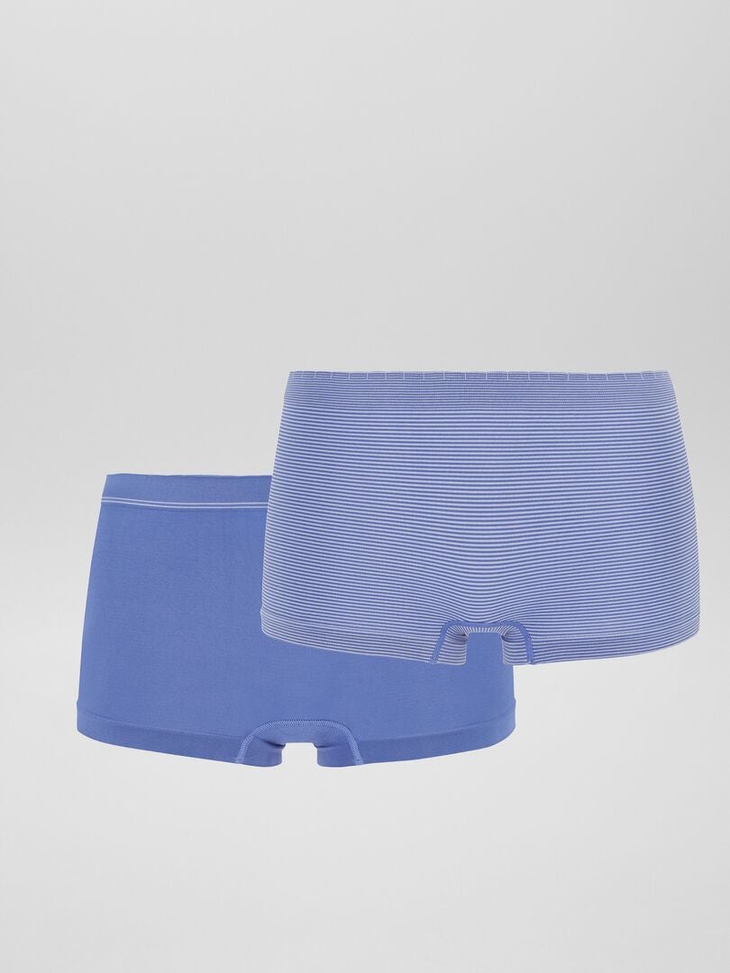 Conjunto de calça culote sem costura - 2 peças - AZUL