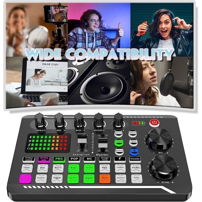 Mezclador de DJ - MARSEE - F998 - Micrófono BM-800 - Bluetooth - Efectos de mezcla