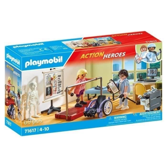 PLAYMOBIL 71617 Physiotherapy Workshop, The Hospital, Action Heroes, 69 pieces, Ages 4+